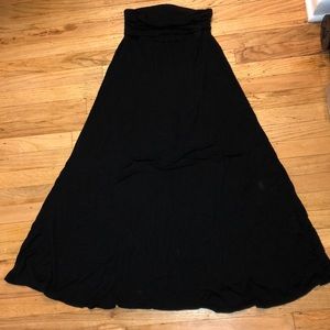 Soft black maternity maxi skirt